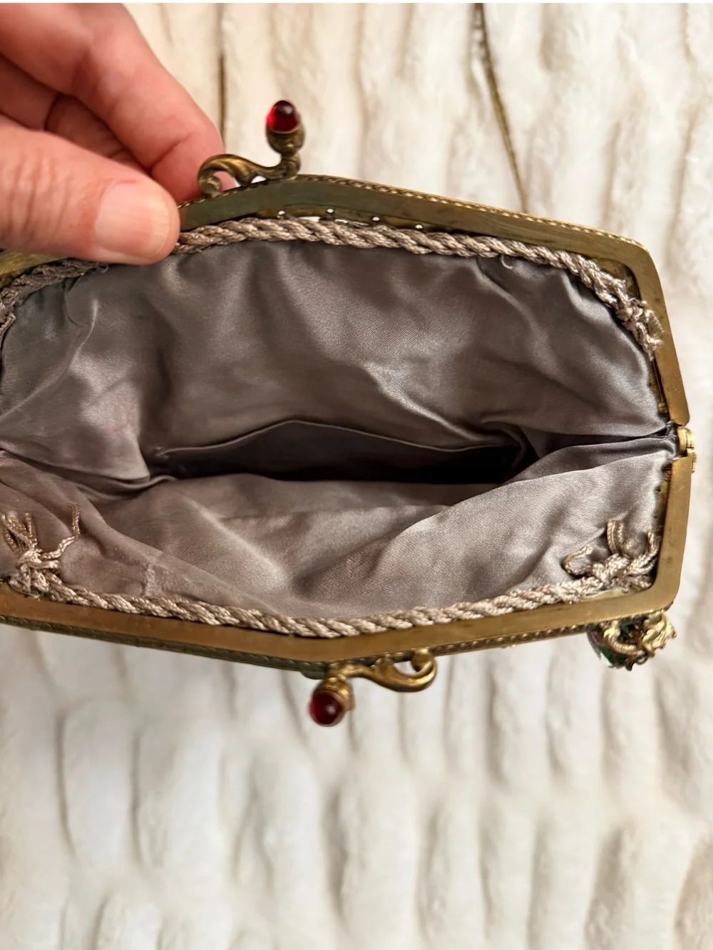 Vintage Floral Micro-Beaded Evening Bag. Circa 1910-1920